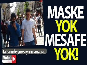 Taksim Meydanı ve İstiklal Caddesinde dikkat çeken yoğunluk