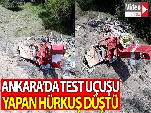 Ankara'da test uçuşu yapan Hürkuş düştü