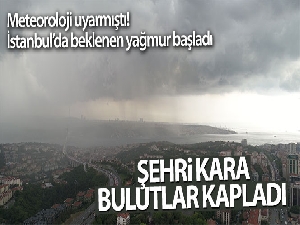 Yağmur bulutlarının gelişi havadan görüntülendi