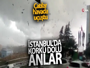 İstanbul'da Hadımköy'de fabrikanın çatısı uçtu