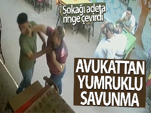 Aydınlı avukattan yumruklu savunma