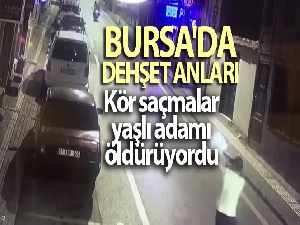 Bursa'da dehşet anları kamerada...Kör saçmalar yaşlı adamı öldürüyordu