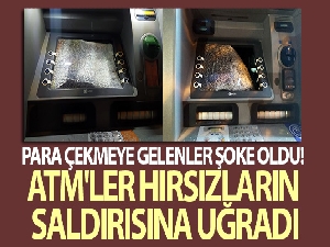 Para çekmeye gelenler şoke oldu, ATM'ler hırsızların saldırısına uğradı