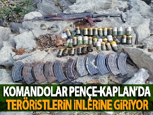 Komandolar Pençe-Kaplan'da teröristlerin inlerine giriyor
