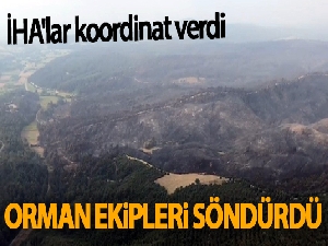 İHA'lar koordinat verdi orman ekipleri söndürdü