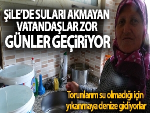 Şile'de suları akmayan vatandaş: 'Torunlarım su olmadığı için yıkanmaya denize gidiyorlar'