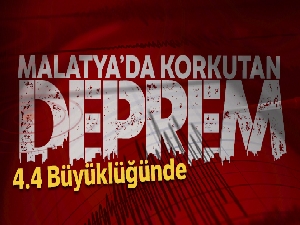 Son Depremler: Malatya'da 4.4 büyüklüğünde deprem