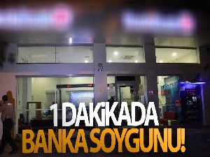 Ankara'da 1 dakikada banka soygunu