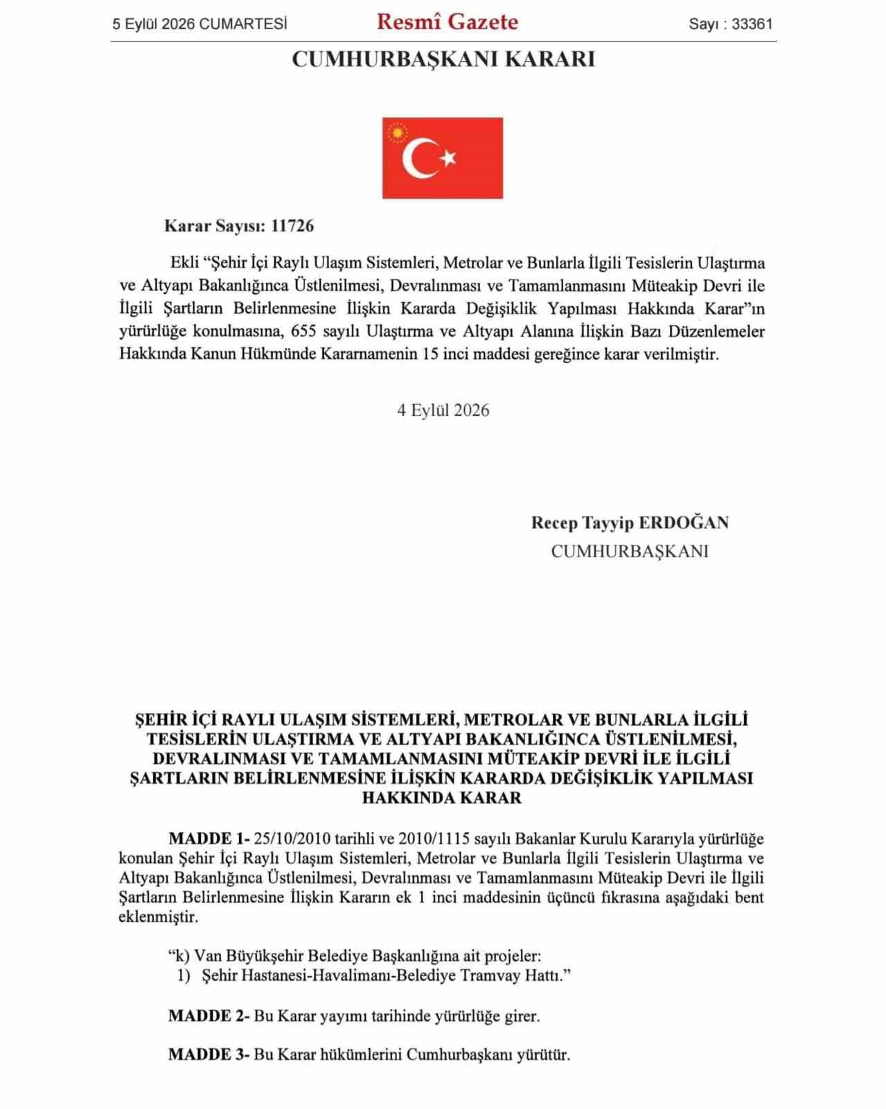 van-daki-tramvay-hatti-projesi-ulastirma-ve-altyapi-bakanligina-devredildi
