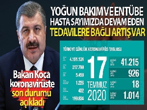 Koronavirüste son rakamlar açıklandı