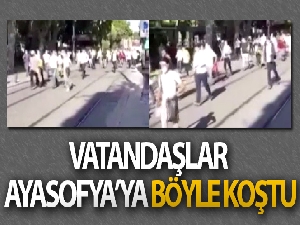 Vatandaşlar açılışa saatler kala Ayasoyfa Camii'ne koştu