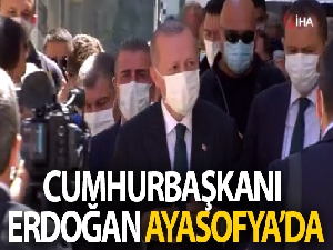 Cumhurbaşkanı Erdoğan Ayasofya Camii'nde!