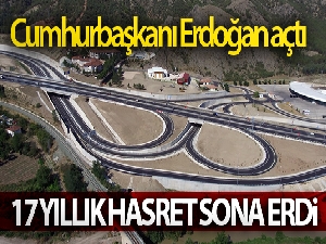 'Amasya Çevre Yolu'nu Cumhurbaşkanı Erdoğan açtı