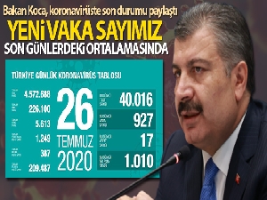 Koronavirüste son rakamlar açıklandı!