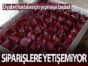 Diyabet hastaları için ‘mor baklava' yapmaya başladı, siparişlere yetişemiyor