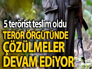 5 terörist ikna çalışmaları sonucunda teslim oldu