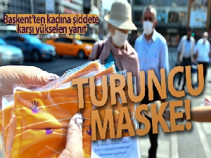 Başkent'ten kadına şiddete karşı yükselen yanıt, turuncu maske