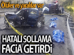 Hatalı sollama facia getirdi: 4 ölü, 3 yaralı