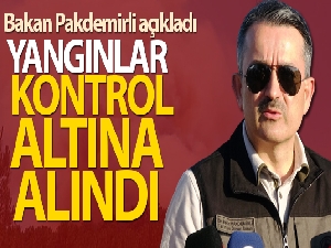 Bakan Pakdemirli: 'Uşak, İzmir, Denizli ve Bursa'daki yangınlar kontrol altına alındı'