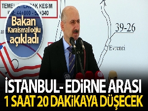 Bakan Karaismailoğlu'dan hızlı tren açıklaması: 'İki şehir arası 1 saat 20 dakikaya düşecek'