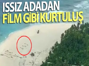 Issız adadan film gibi kurtuluş