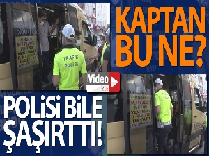 12 yerine 34 yolcu çıkan minibüs polisi bile şaşırttı