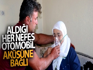 Aldığı her nefes otomobil aküsüne bağlı