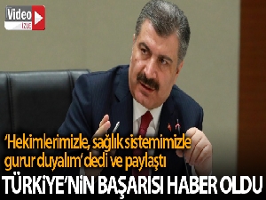 Bakan Koca: 'Hekimlerimizle, sağlık sistemimizle gurur duyalım'