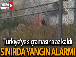 Sınırda yangın alarmı, alevlerin Türkiye'ye sıçramasına 5 metre kaldı