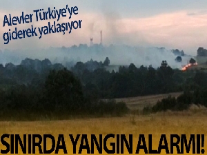 Orman yangınında üçüncü gün, alevler Türkiye'ye ilerliyor