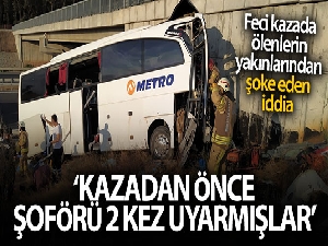 Feci kazada otobüs sürücüsünün uyuduğu iddiası