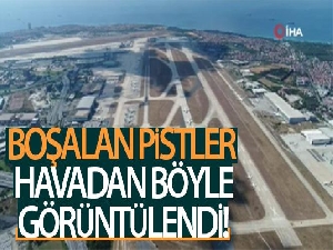 Seferler başlayınca Atatürk Havalimanı pistinde park eden uçaklar azaldı