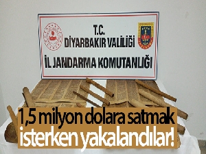 1,5 milyon dolara satmak isterken yakalandılar!