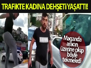 Alibeyköy'de trafikte kadına dehşeti yaşattı