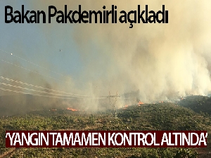 Bakan Pakdemirli açıkladı: Çeşme'deki yangın tamamen kontrol altında