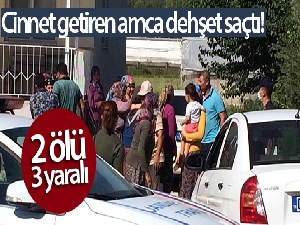 Cinnet getiren amca av tüfeğiyle dehşet saçtı: 2 ölü, 3 yaralı