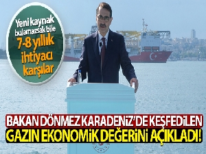 Bakan Dönmez: 'Gazın ekonomik değeri 65 milyar dolar'