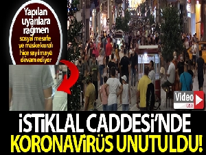 İstiklal Caddesi'nde koronavirüs unutuldu