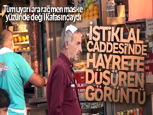 İstiklal Caddesi'nde hayrete düşüren görüntü