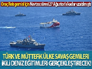 Türk ve müttefik ülke savaş gemileri ikili deniz eğitimleri gerçekleştirecek