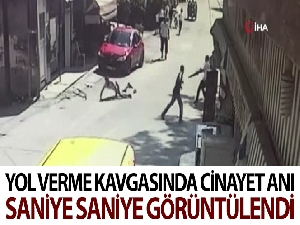 Yol verme kavgası sonrası cinayet anı saniye saniye görüntülere yansıdı