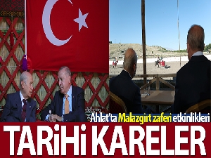 Cumhurbaşkanı Erdoğan ve MHP lideri Devlet Bahçeli Ahlat'ta