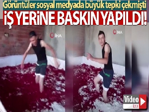 Balıkesir'de sosyal medyada dans ederek salça yapılan iş yerine baskın!