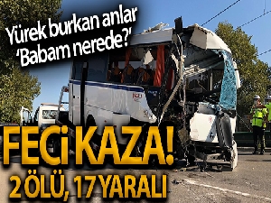 Bursa'da işçi midibüsü kaza yaptı: 2 ölü, 17 yaralı