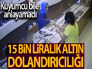 Pendik'te 15 bin liralık sahte altın kolye dolandırıcılığı kamerada