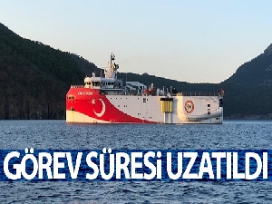 Oruç Reis gemisinin görev süresi uzatıldı