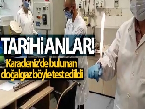Tarihi anlar! Karadeniz'de bulunan doğalgaz böyle test edildi
