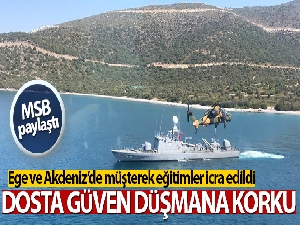 MSB duyurdu! Ege ve Akdeniz'de müşterek eğitimler icra edildi