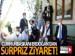 Cumhurbaşkanı Erdoğan'dan taksi durağına ziyaret