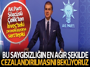 AK Parti'li Çelik'ten İsveç'teki provokasyona sert tepki